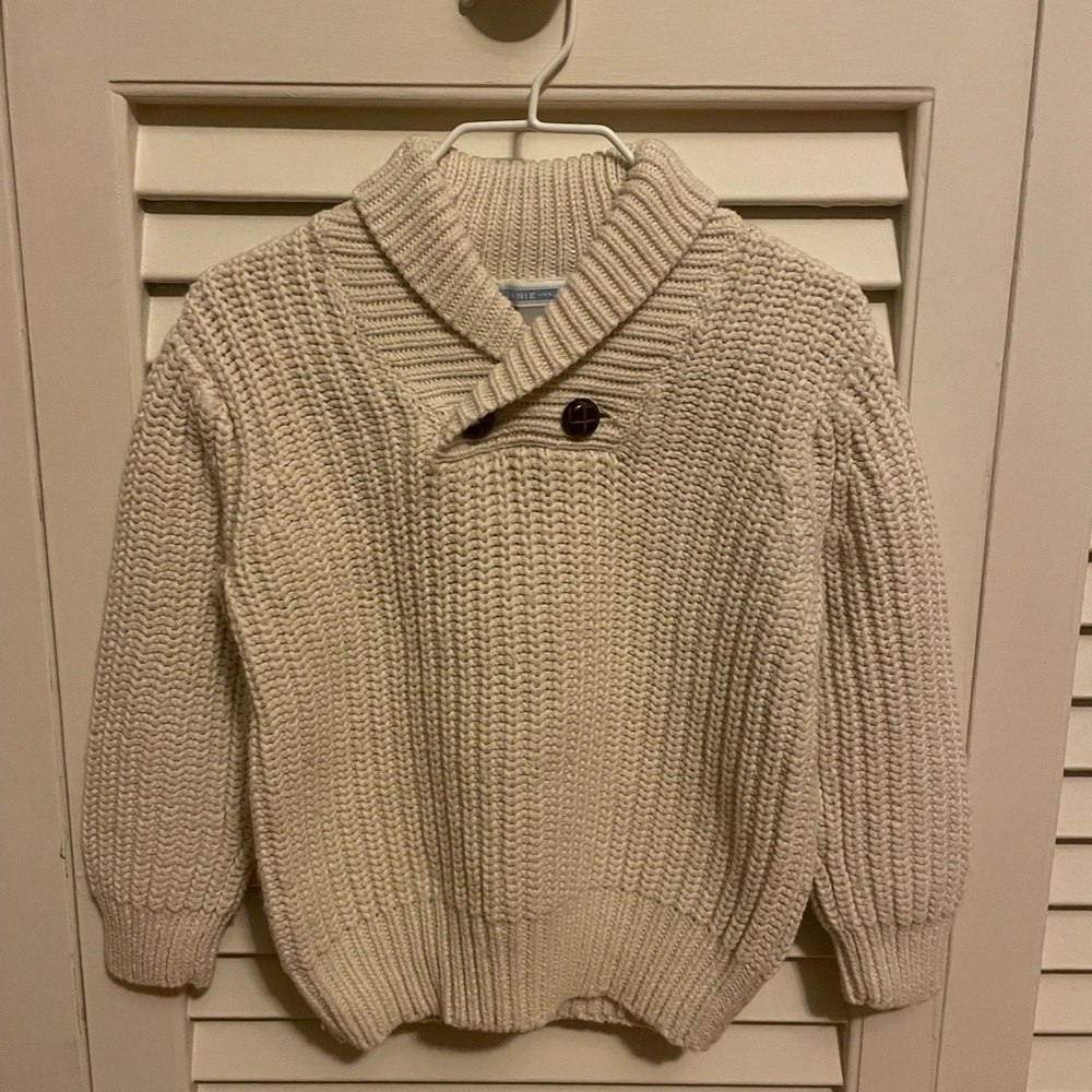 Janie and Jack Shawl Collar Oatmeal Sweater 2T